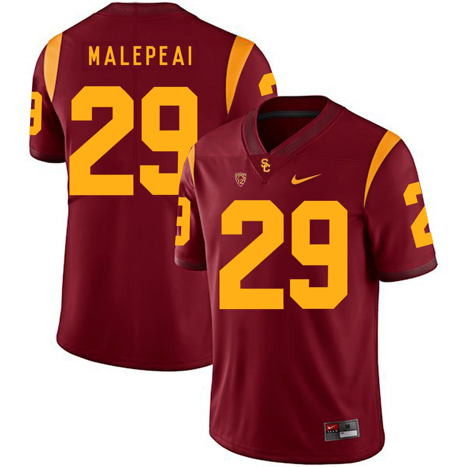 Men USC Trojans #29 Malepeal Red Customized NCAA Jerseys